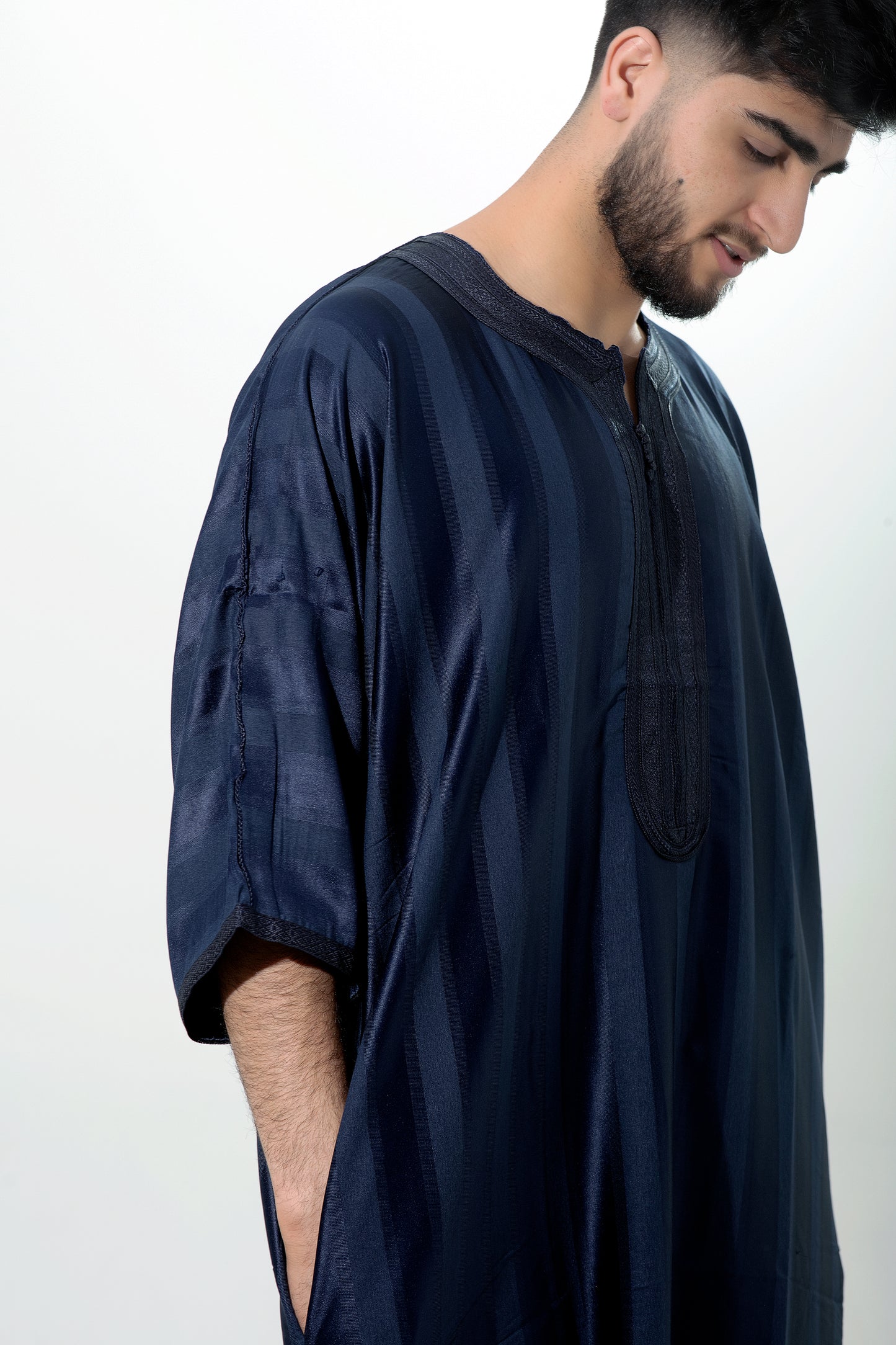 Navy blue Moroccan Thobe