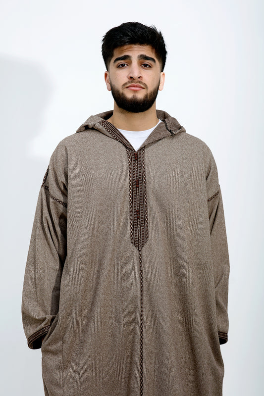 Taupe-Hooded-Moroccan-Thobe