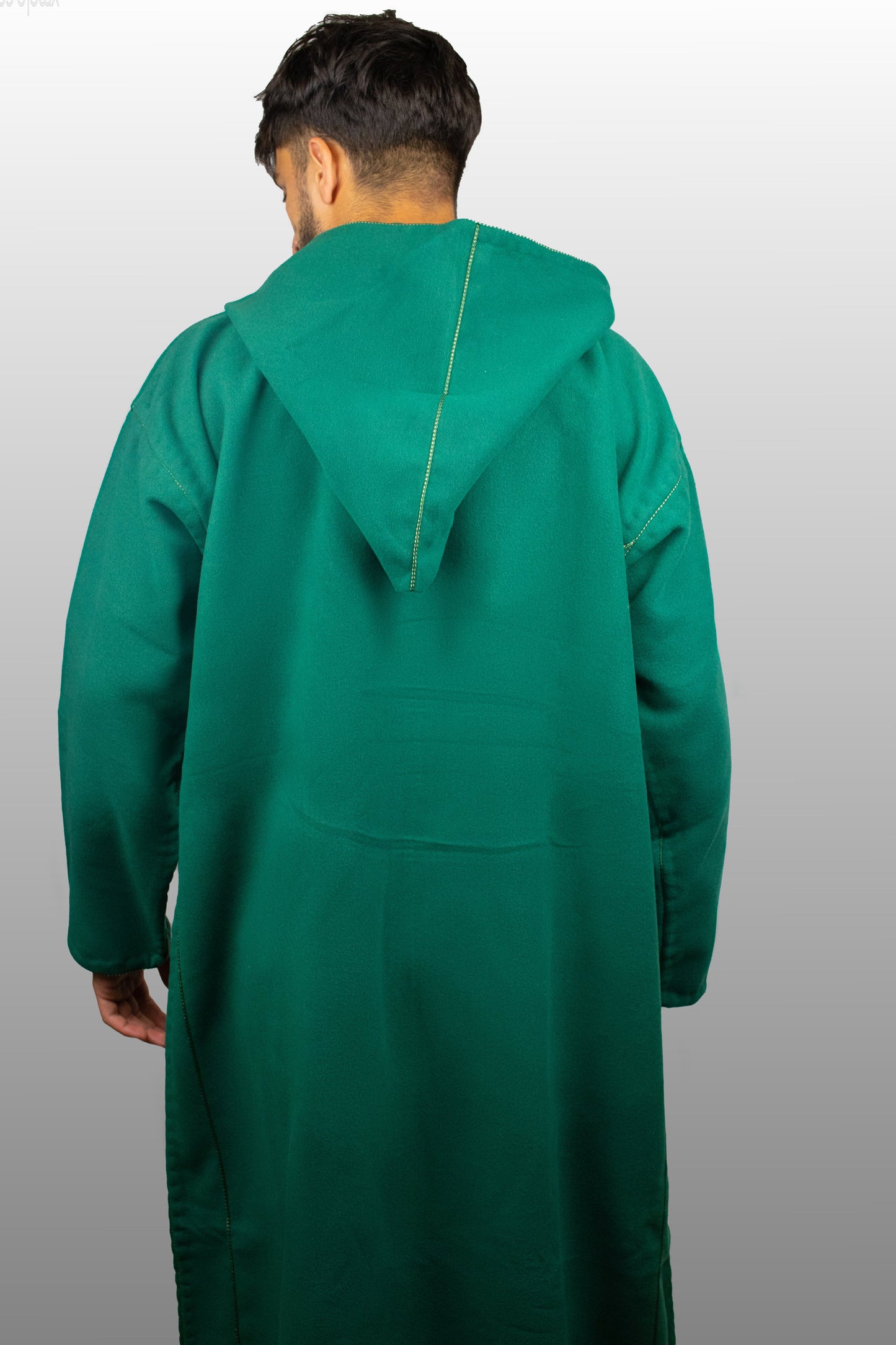 Emerald green hooded thobe