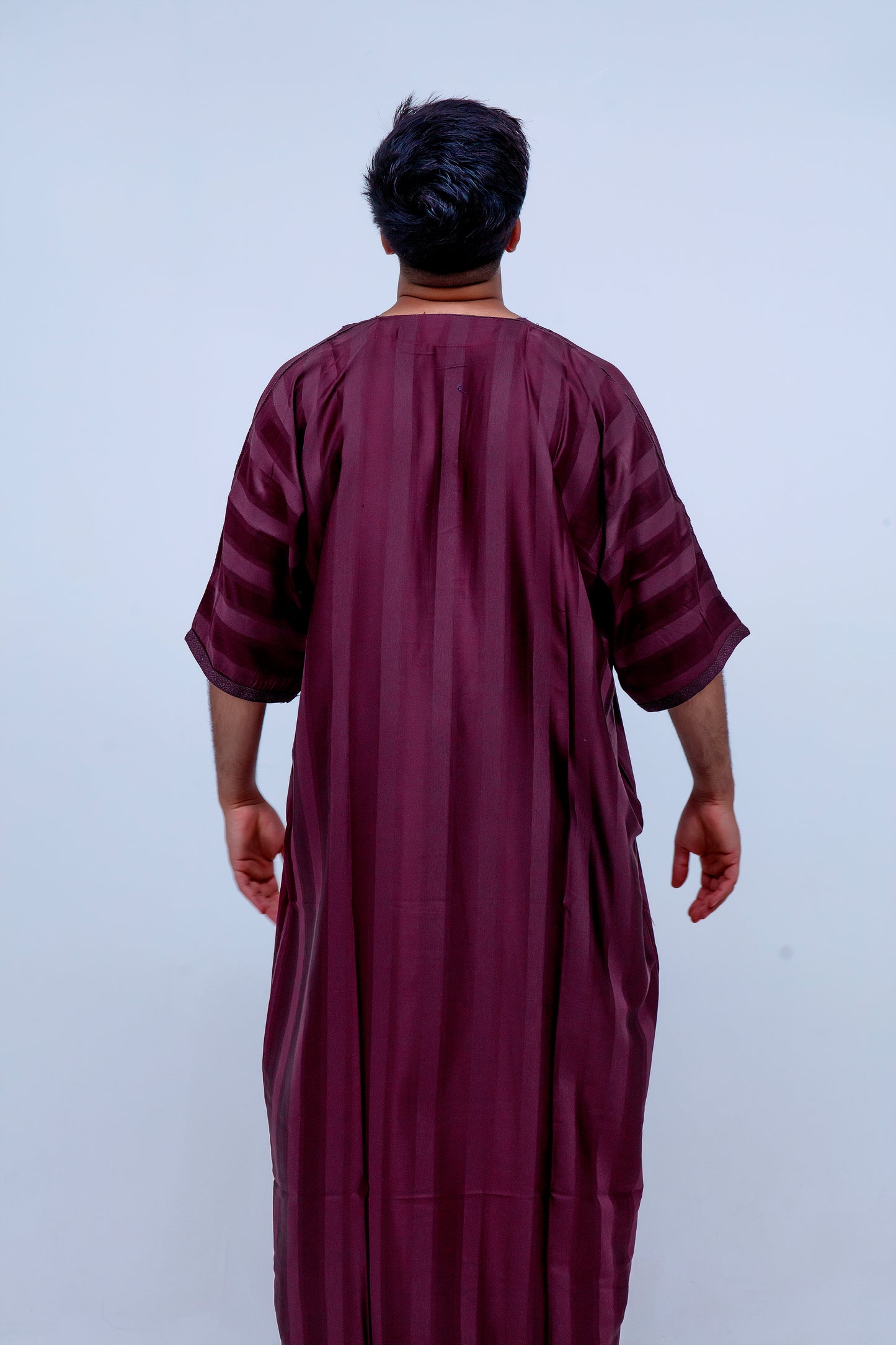 Burgundy red Moroccan thobe