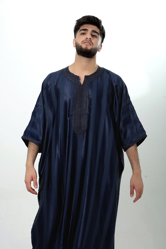 Navy blue Moroccan Thobe